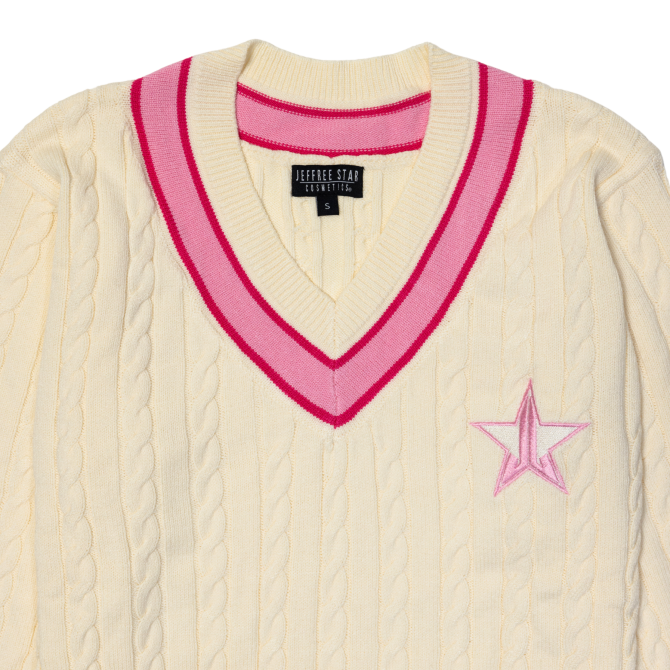 Cream Varsity Sweater - Image 3