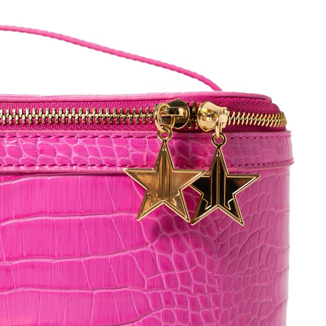 Pink Faux Alligator Travel Bag - Image 3