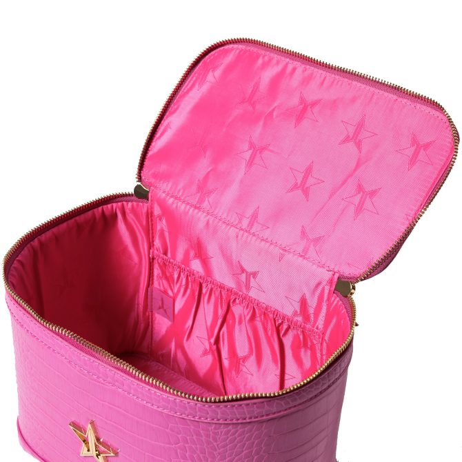Pink Faux Alligator Travel Bag - Image 2