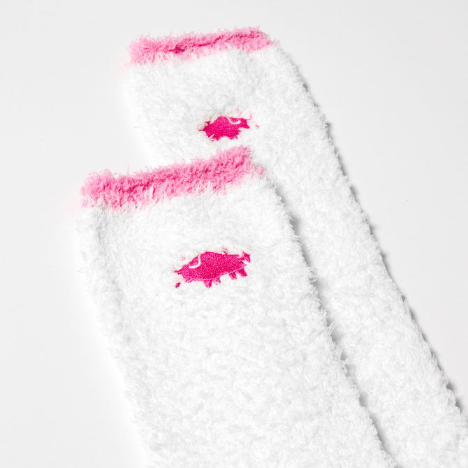 Pink Snow Drift Knee High Socks - Image 3